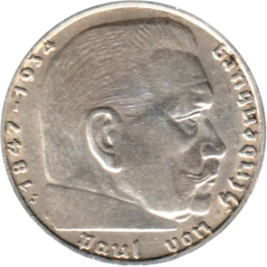 Preview 2 Reichsmarks, 1939 obverse