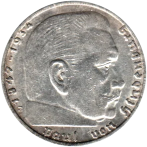 Preview 2 Reichsmarks, 1938 obverse