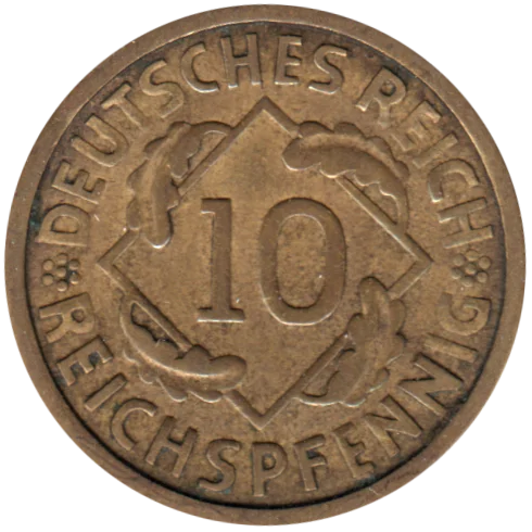 10 Reichspfennigs, 1926 Reverse