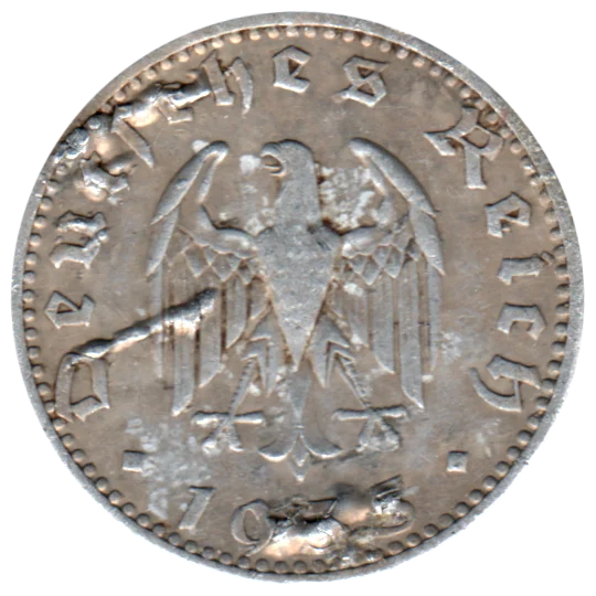50 Reichspfennigs, 1935 Obverse