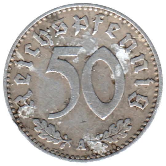 50 Reichspfennigs, 1935 Reverse