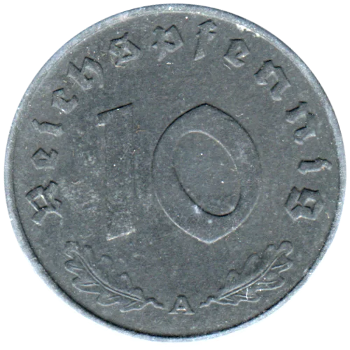 10 Reichspfennigs, 1943 Reverse