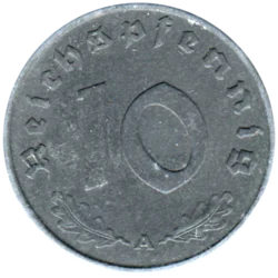 Preview 10 Reichspfennigs, 1943 reverse