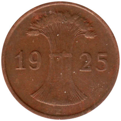 1 Reichspfennig, 1925 Obverse