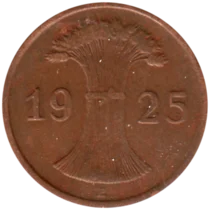 Preview 1 Reichspfennig, 1925 obverse