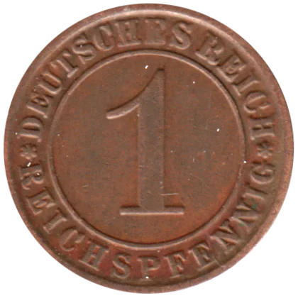 1 Reichspfennig, 1925 Reverse