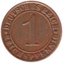 Preview 1 Reichspfennig, 1925 reverse