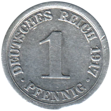 Preview 1 Reichspfennig, 1917 reverse