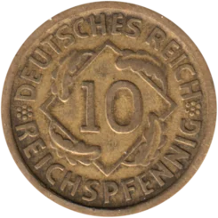 Preview 10 Reichspfennigs, 1924 reverse