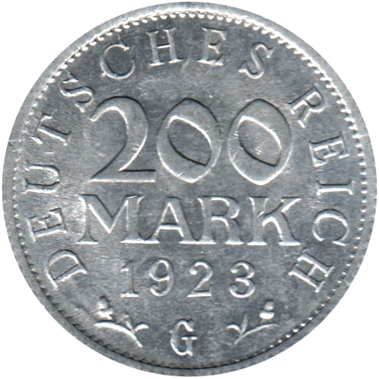200 Reichsmarks, 1923 Reverse