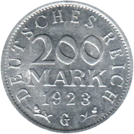 Preview 200 Reichsmarks, 1923 reverse