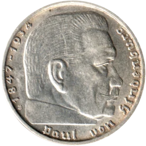 Preview 2 Reichsmarks, 1939 obverse