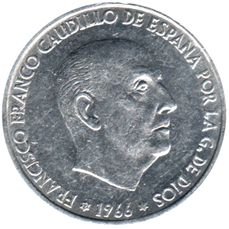 50 céntimos, 1969 Obverse