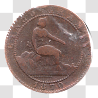 Preview 5 céntimos, 1870 obverse