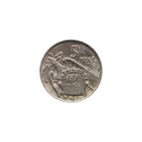 Preview 5 Pesetas, 1959 reverse