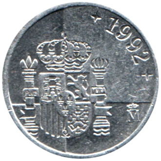 Preview 1 Peseta, 1992 reverse