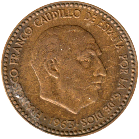 1 Peseta, 1966 Obverse