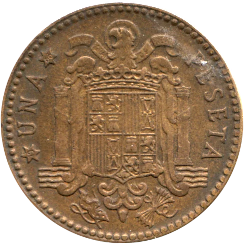 1 Peseta, 1966 Reverse