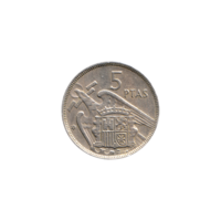 Preview 5 Pesetas, 1958 reverse
