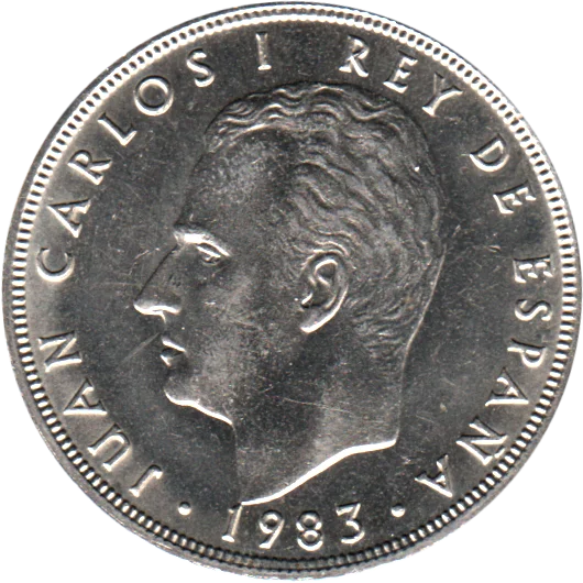 5 Pesetas, 1983 Obverse