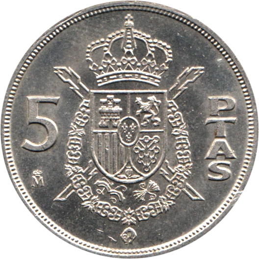 5 Pesetas, 1983 Reverse