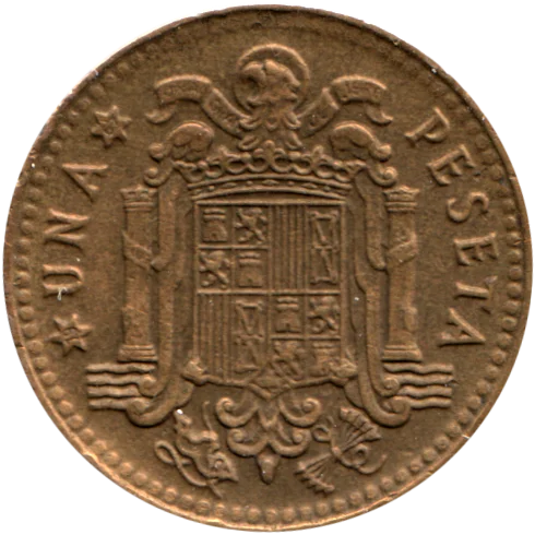 1 Peseta, 1967 Reverse