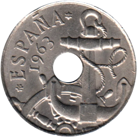 50 céntimos, 1964 Obverse