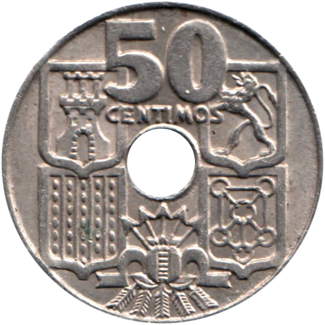 50 céntimos, 1964 Reverse