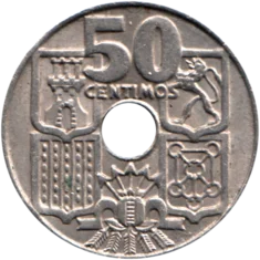 Preview 50 céntimos, 1964 reverse