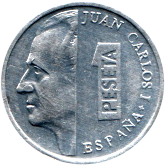 1 Peseta, 1990 Obverse