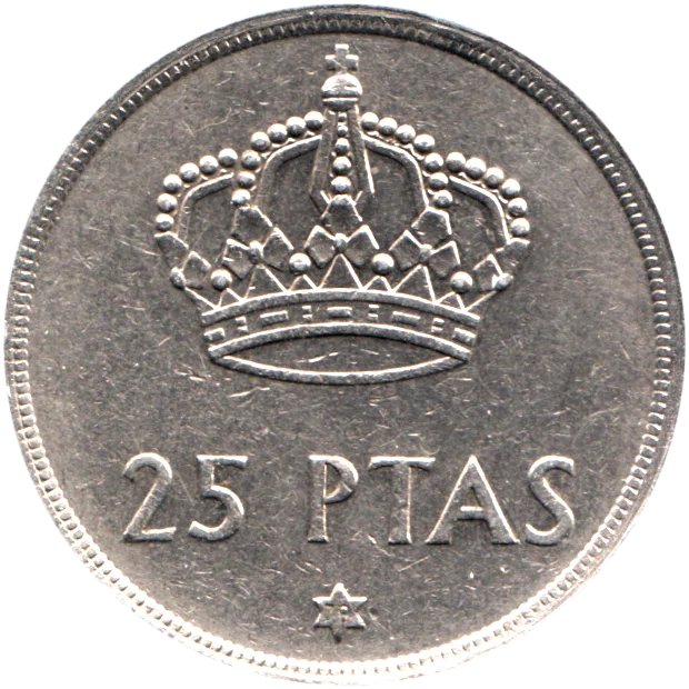 25 Pesetas, 1979 Reverse
