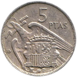 Preview 5 Pesetas, 1960 reverse