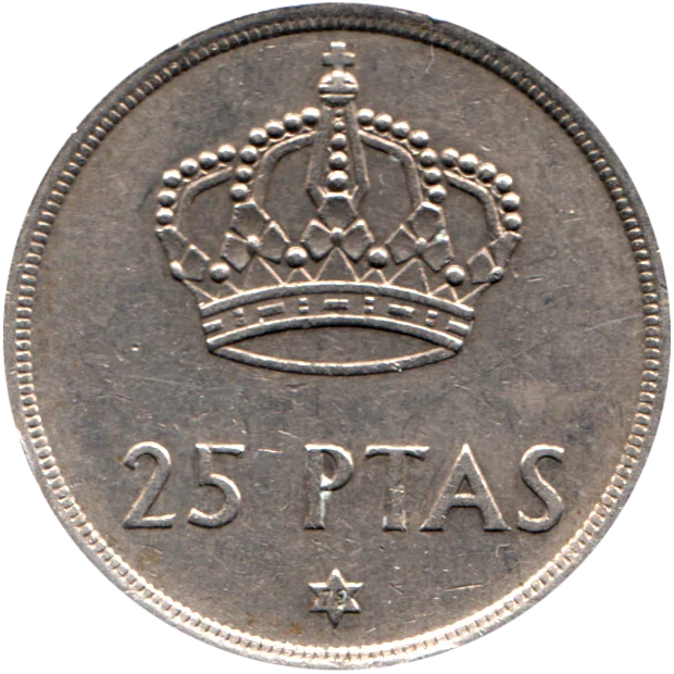 25 Pesetas, 1978 Reverse