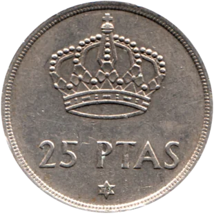 Preview 25 Pesetas, 1978 reverse