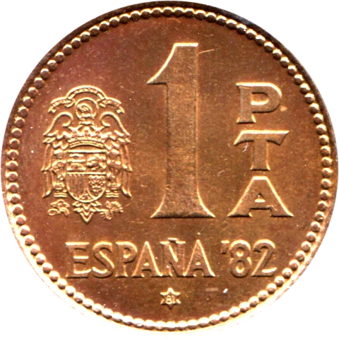 1 Peseta, 1981 Reverse