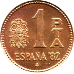 Preview 1 Peseta, 1981 reverse