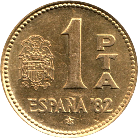 1 Peseta, 1982 Reverse