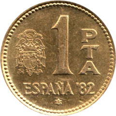 Preview 1 Peseta, 1982 reverse