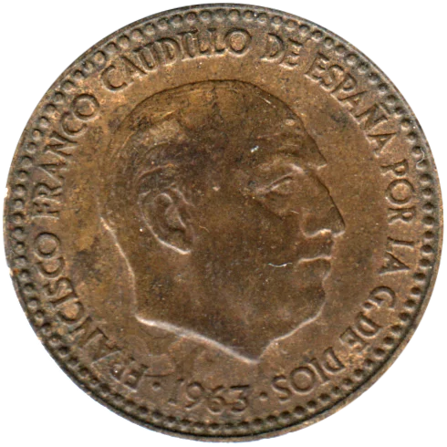 1 Peseta, 1965 Obverse
