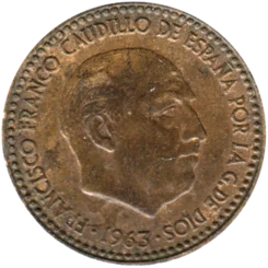 Preview 1 Peseta, 1965 obverse