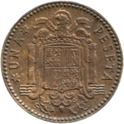 Preview 1 Peseta, 1965 reverse