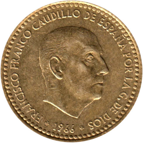 1 Peseta, 1974 Obverse