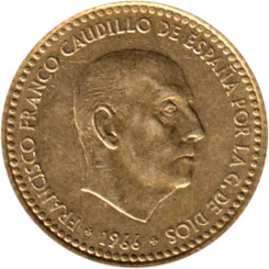 Preview 1 Peseta, 1974 obverse