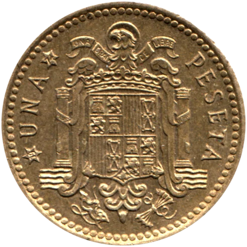 1 Peseta, 1974 Reverse
