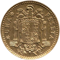 Preview 1 Peseta, 1974 reverse