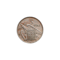 Preview 5 Pesetas, 1967 reverse