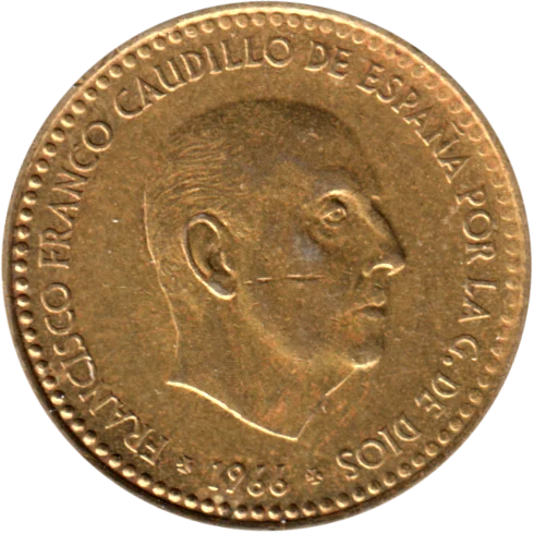 1 Peseta, 1972 Obverse