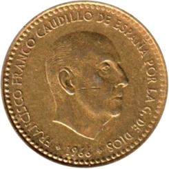 Preview 1 Peseta, 1972 obverse