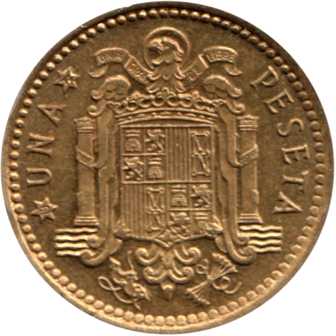 1 Peseta, 1972 Reverse