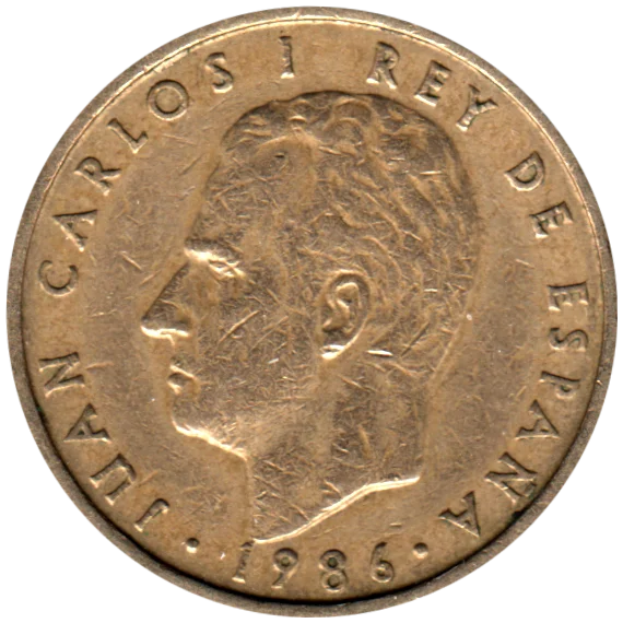 100 Pesetas, 1986 Obverse